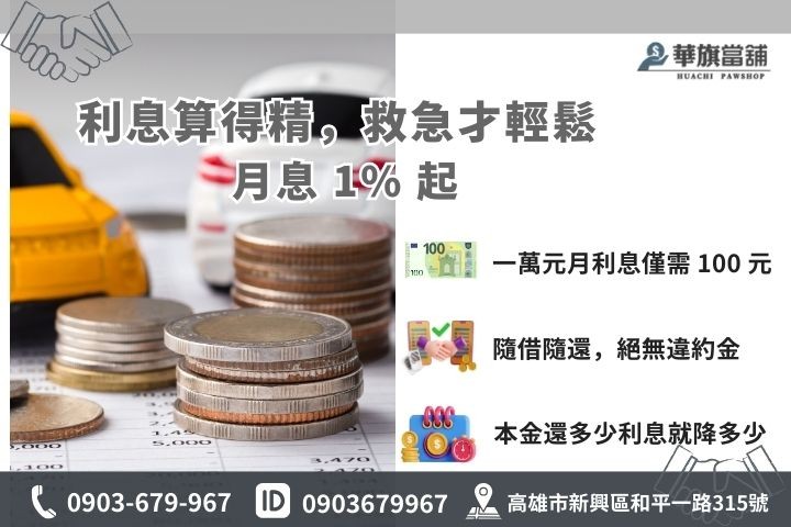 汽車借款利息 1% 起優惠方案，隨借隨還免綁約還款方式說明