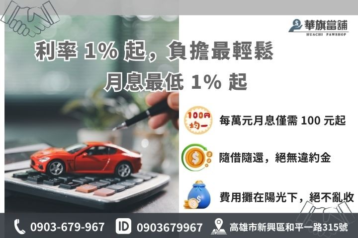 分期汽車借款利息 1% 起優惠方案與計費小撇步說明圖