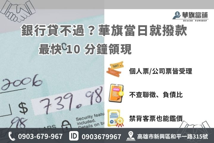 銀行票貼與當鋪票貼撥款速度與條件差異比較圖