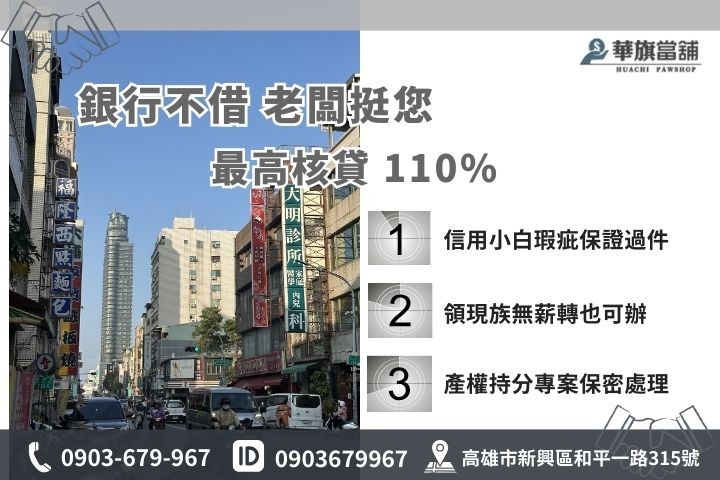 高雄房屋二胎借款條件，信用瑕疵免聯徵最高核貸110%