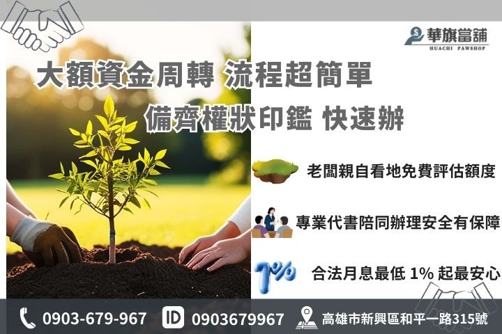 高雄土地二胎準備資料與申辦流程懶人包，權狀身分證3天內撥款