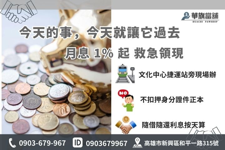 華旗當舖小額貸款聯絡資訊：專業鑑定師、24H 服務熱線與店址引導